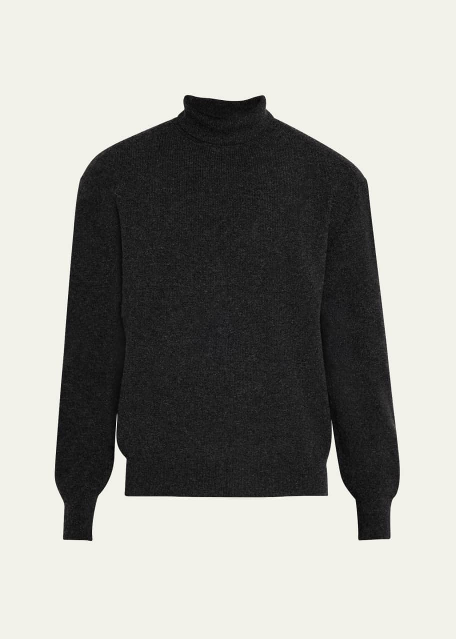 LEMAIRE Men's Fine Rib Wool Turtleneck - Bergdorf Goodman