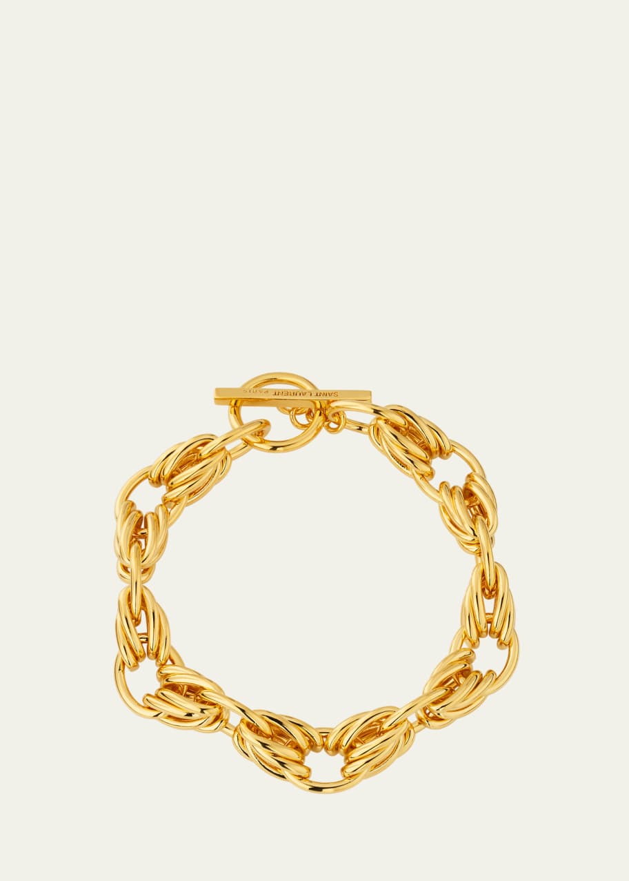 Image 1 of 1: Chain Rope Link Bracelet, Gold