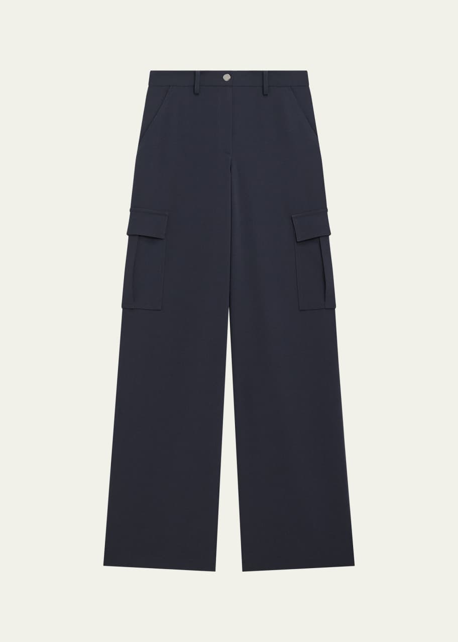パンツ Theory CARGO PKT PANT HZ ADMIRAL CREPE Theory Admiral Crepe Relaxed Cargo Pants - Bergdorf Goodman