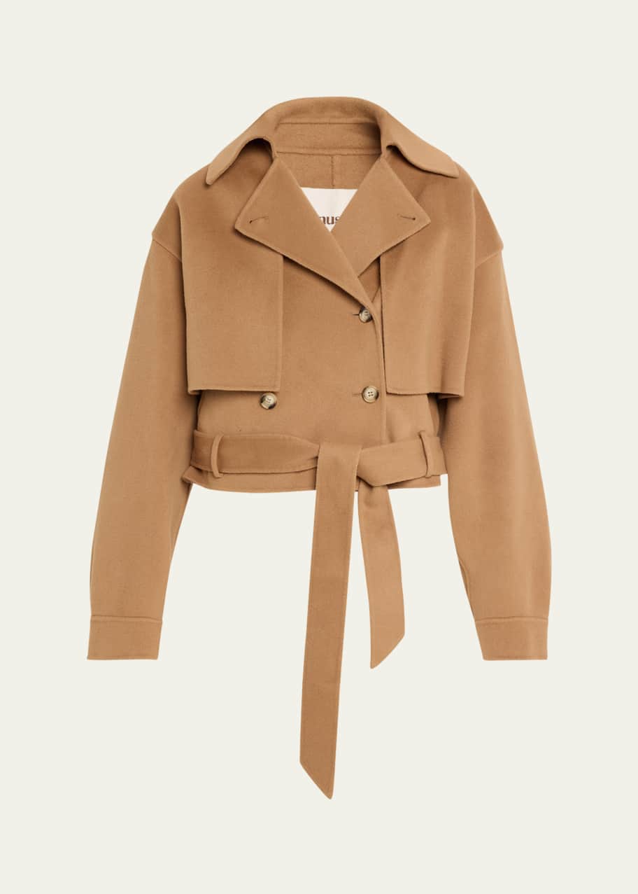 Nanushka Satoyo Cropped Trench Coat - Bergdorf Goodman