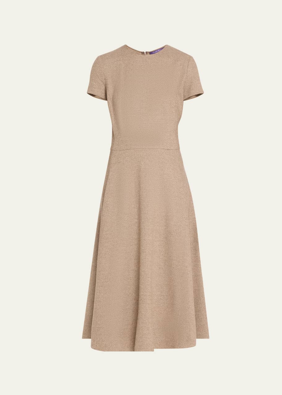 Ralph Lauren Collection Margaret Herringbone Jersey Day Dress - Bergdorf  Goodman
