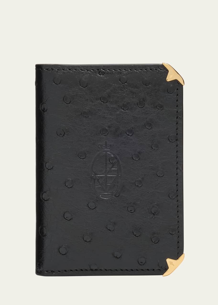 【JACQUES MARIE MAGE】ELSTON TRIFOLD WALLET - OSTRICH Jacques Marie Mage — Shop — Product — ELSTON TRIFOLD WALLET