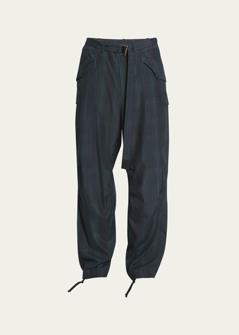 Image 1 of 1: Men's Plaid-Print Cargo Pants