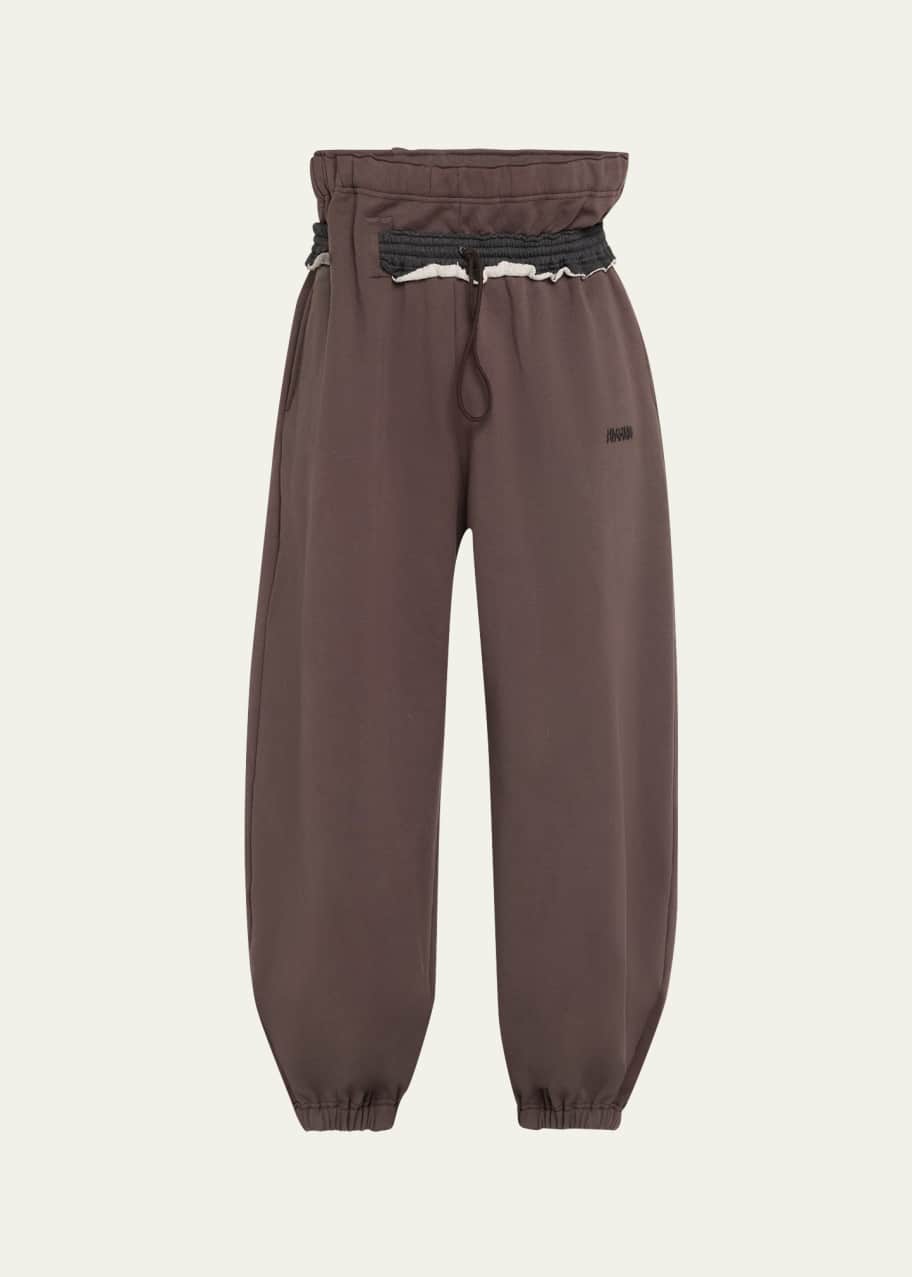 Image 1 of 1: Men's Terry Patchwork-Waist Sweatpants