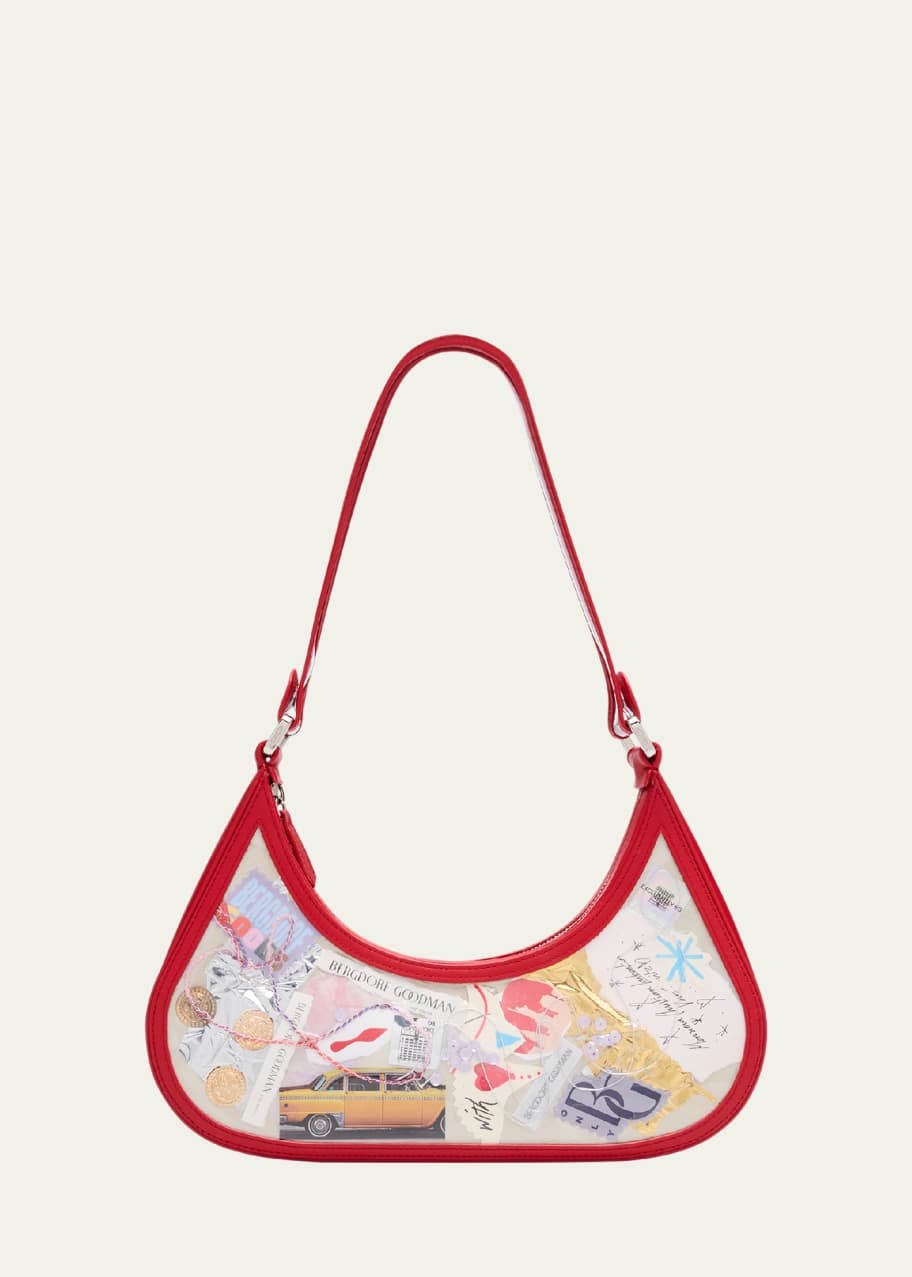 Image 1 of 1: Bambi Trash NYC Collage Printed Shoulder Bag