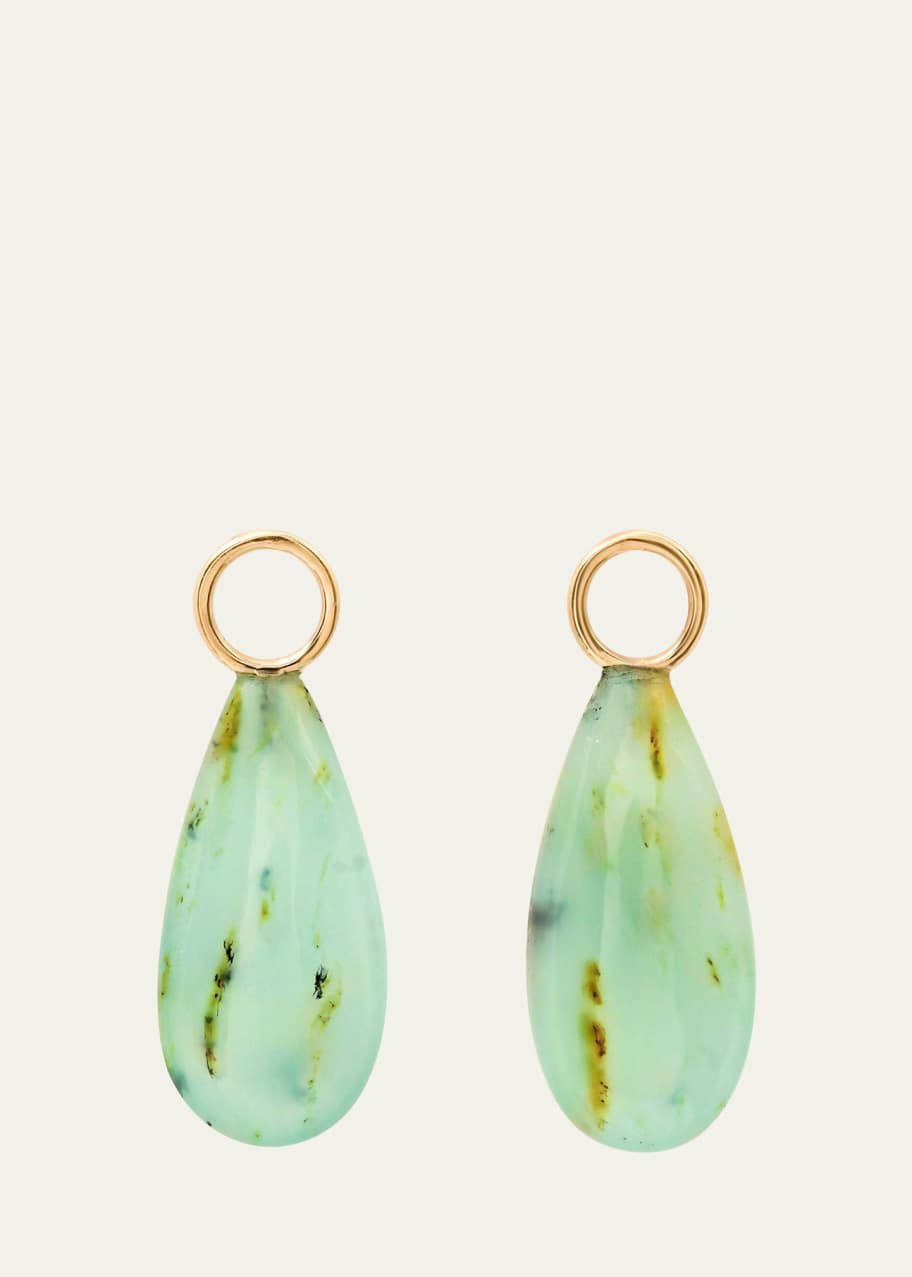 Image 1 of 1: Mini Peruvian Blue Opal Briolette Ear Charms