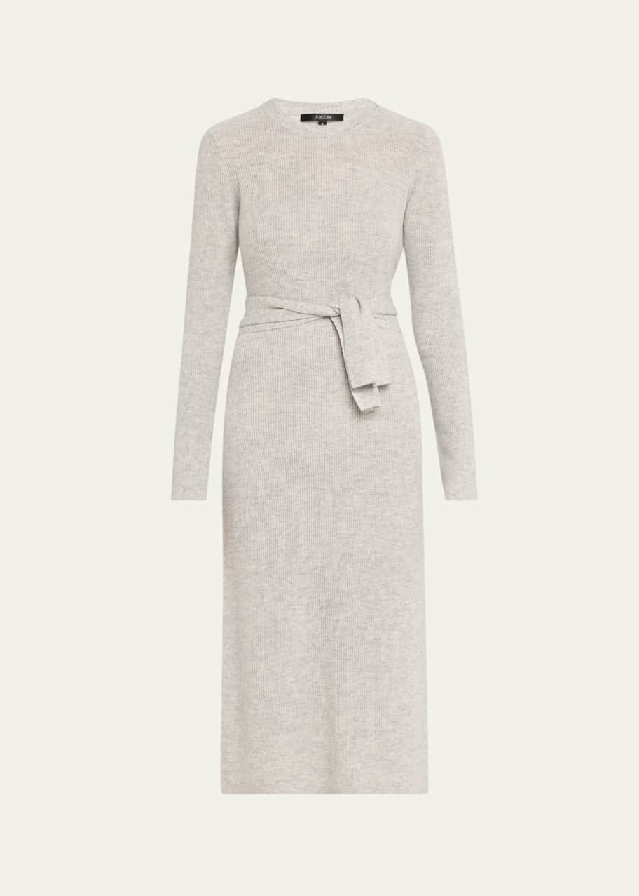 Image 1 of 1: Blakely Crewneck Tie-Front Dress