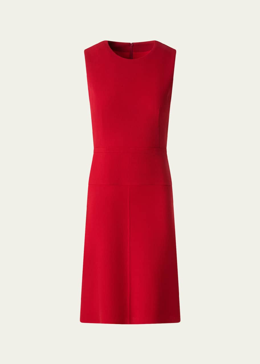 Image 1 of 1: Sleeveless Sheath Wool Dress