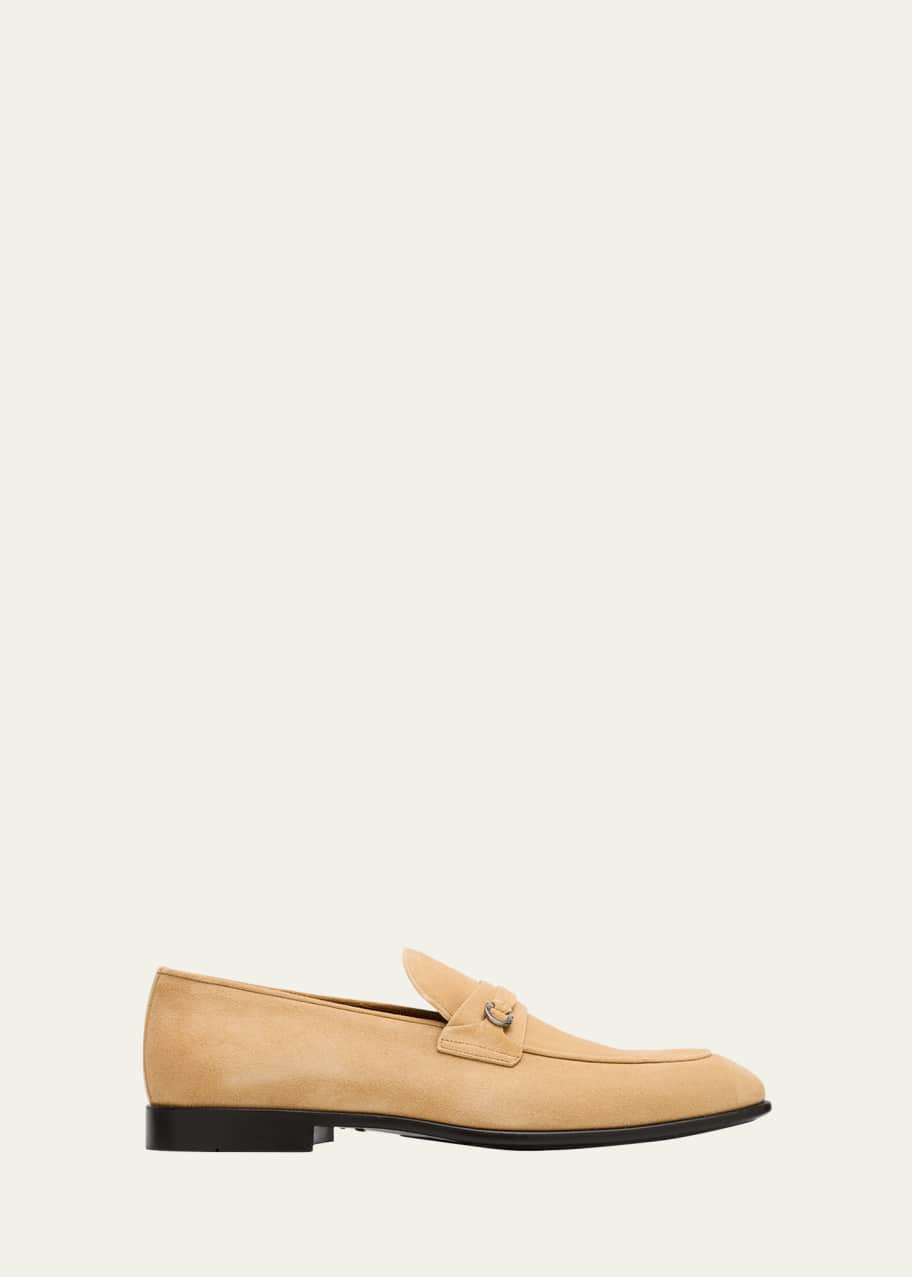 Image 1 of 1: Men's Desio Suede Gancio Penny Loafers