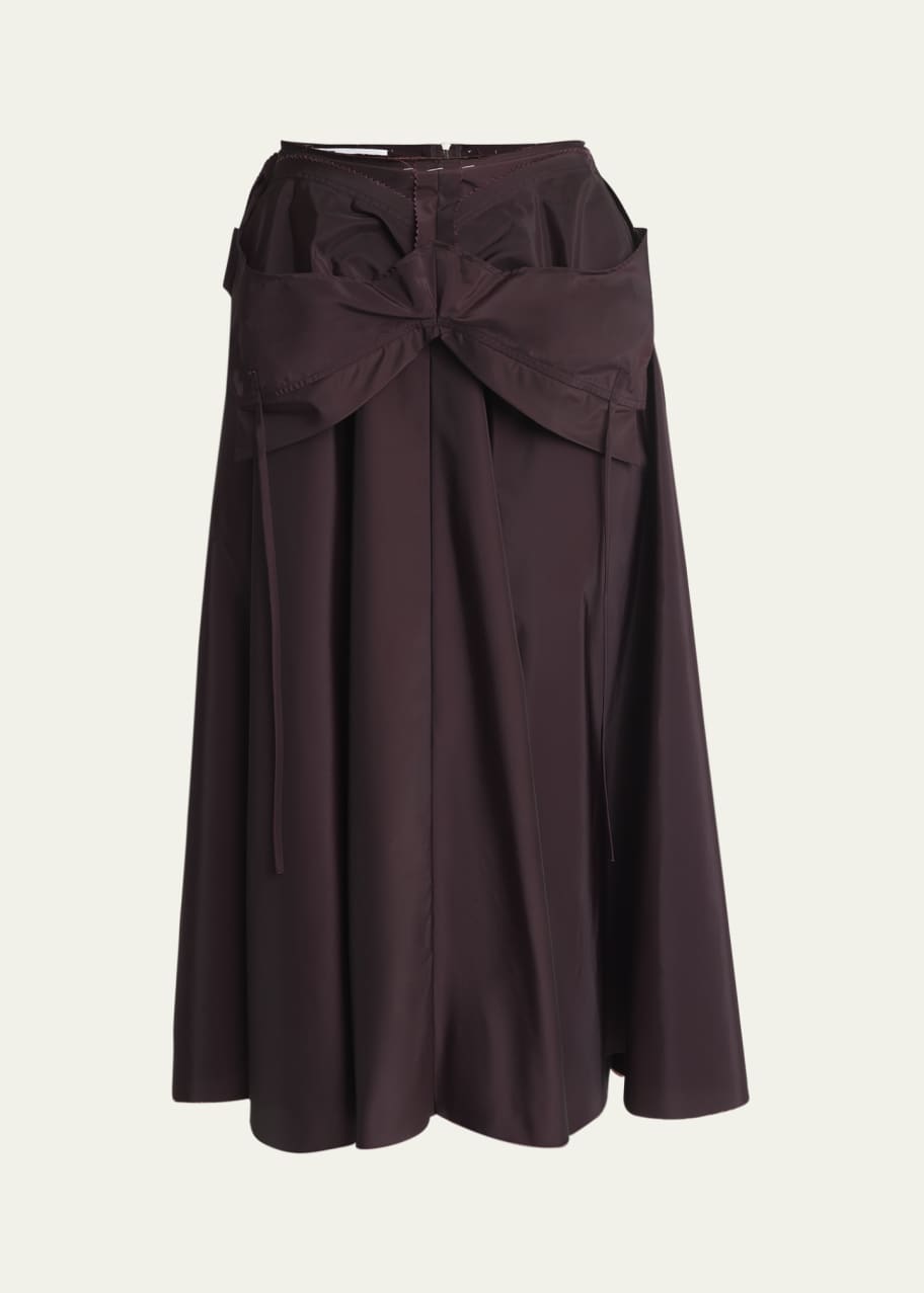 Maison Margiela Nylon Fit-Flare Midi Dress Skirt - Bergdorf Goodman