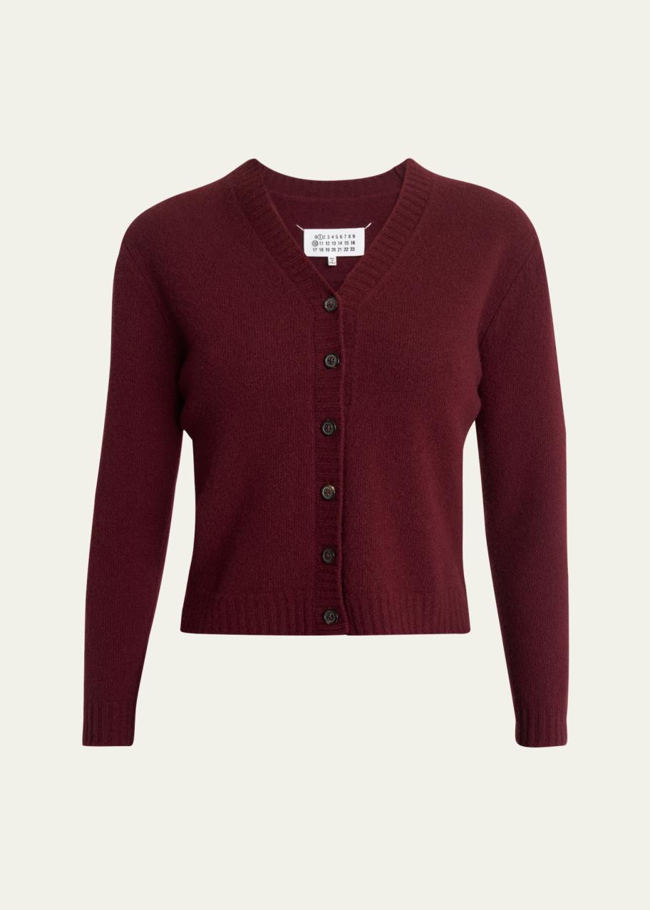 Maison Margiela Crop Wool Cardigan - Bergdorf Goodman