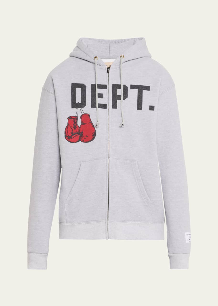Image 1 of 1: Men's Boxing Logo Zip Hoodie