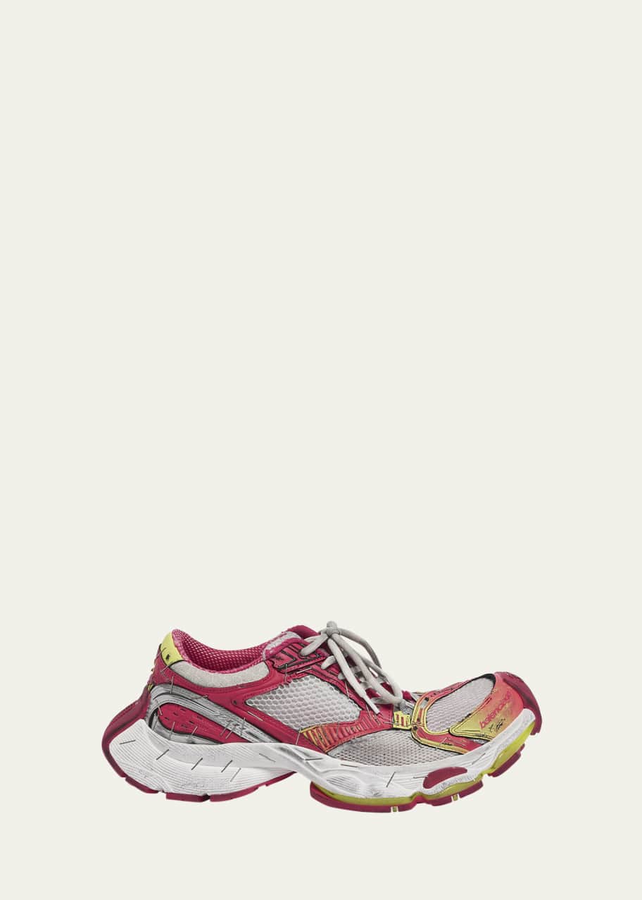 BALENCIAGA Men's Stapler Mesh Runner Sneakers 靴 洗練 ロゴ Balenciaga Men's Stapler Mesh Runner Sneakers | Neiman Marcus
