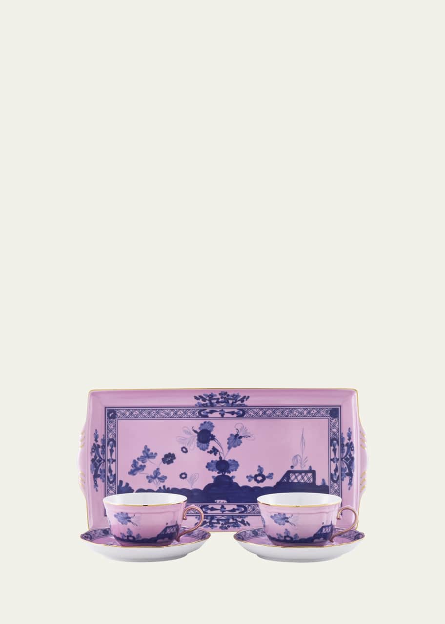 GINORI 1735 Oriente Italiano Azalea Tea Service Set with Tray ...