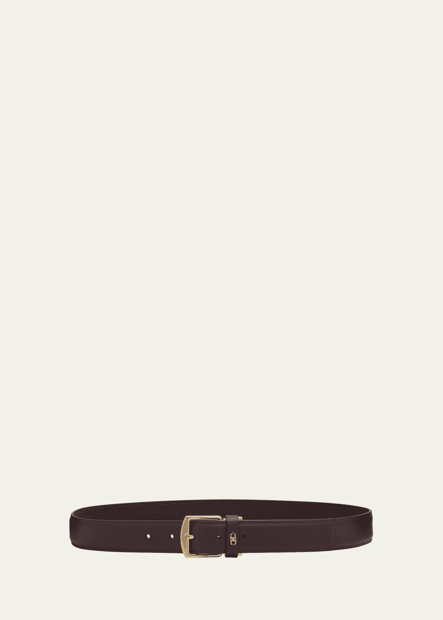 Image 1 of 1: Men's Reversible Hammered Leather Belt