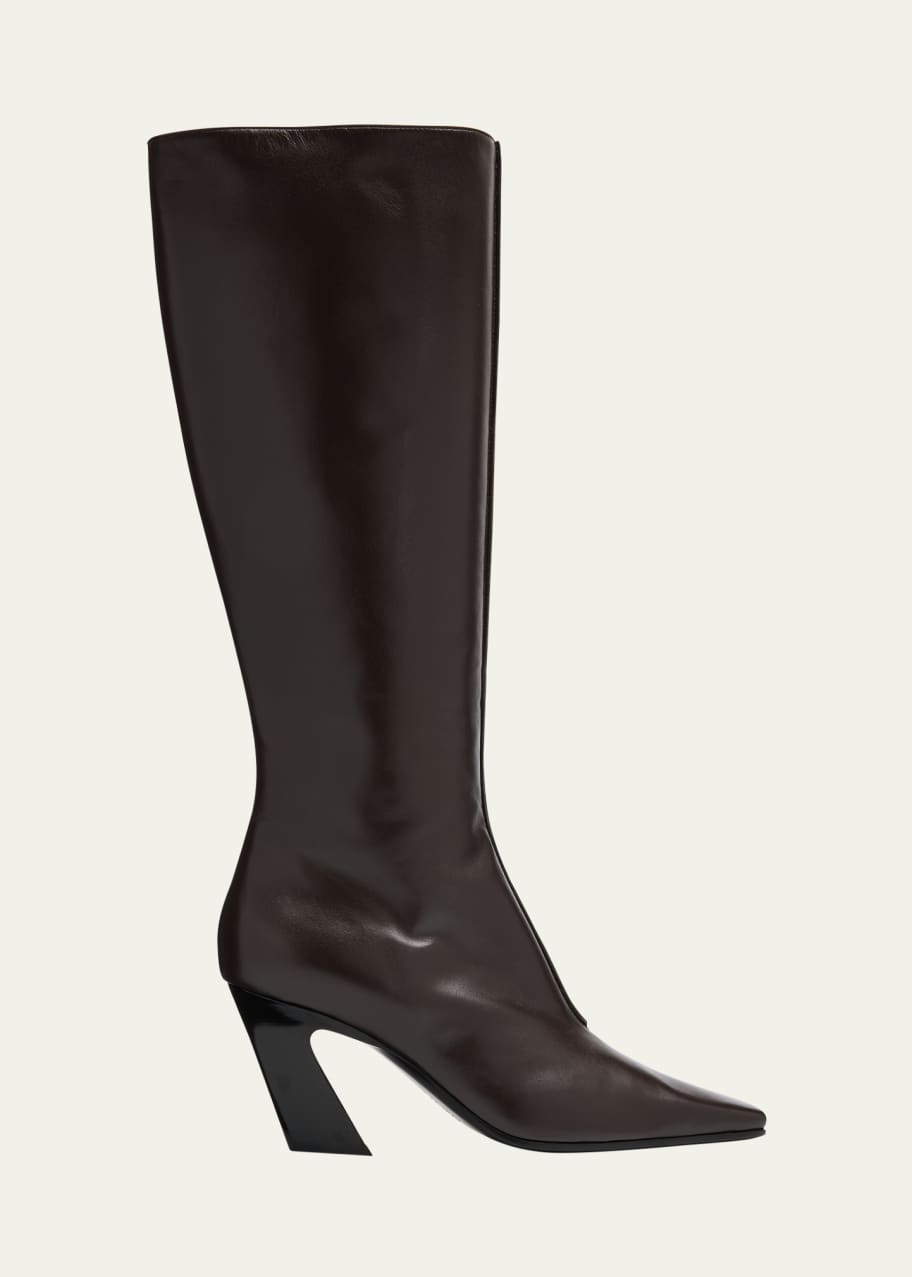 Bottega Veneta Lewis Calfskin Leather Knee Boots - Bergdorf Goodman