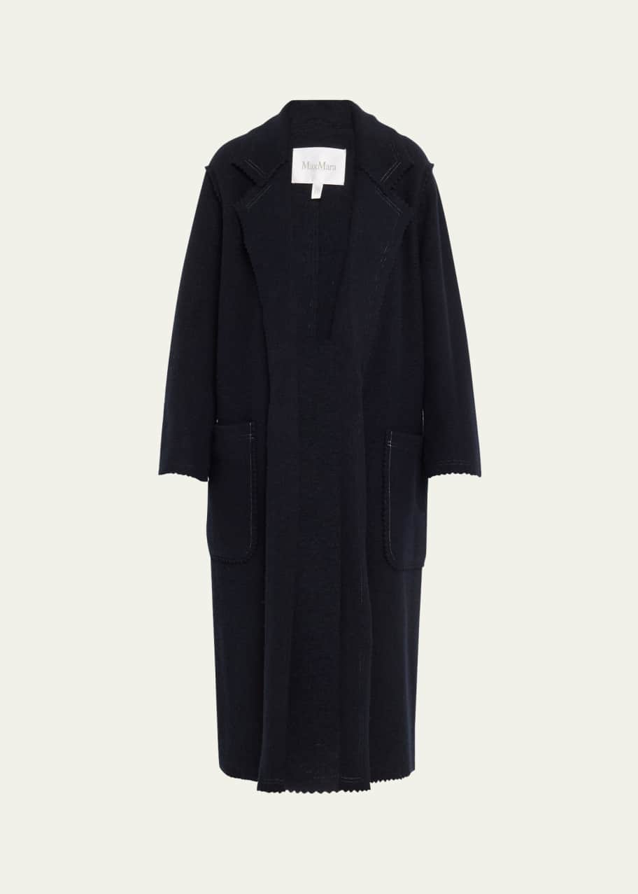 【送料&関税込】Max Mara Midnight Blue Wool Blend Jene Coat Max Mara Women's Midnight Wool Blend Jene Coat In Midnight