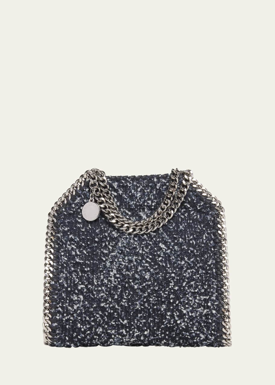 ハンドバッグ STELLA MCCARTNEY FALABELLA MINI TWEED ECO DENIM BAG Stella McCartney Falabella Tiny Eco Denim Tweed Tote Bag