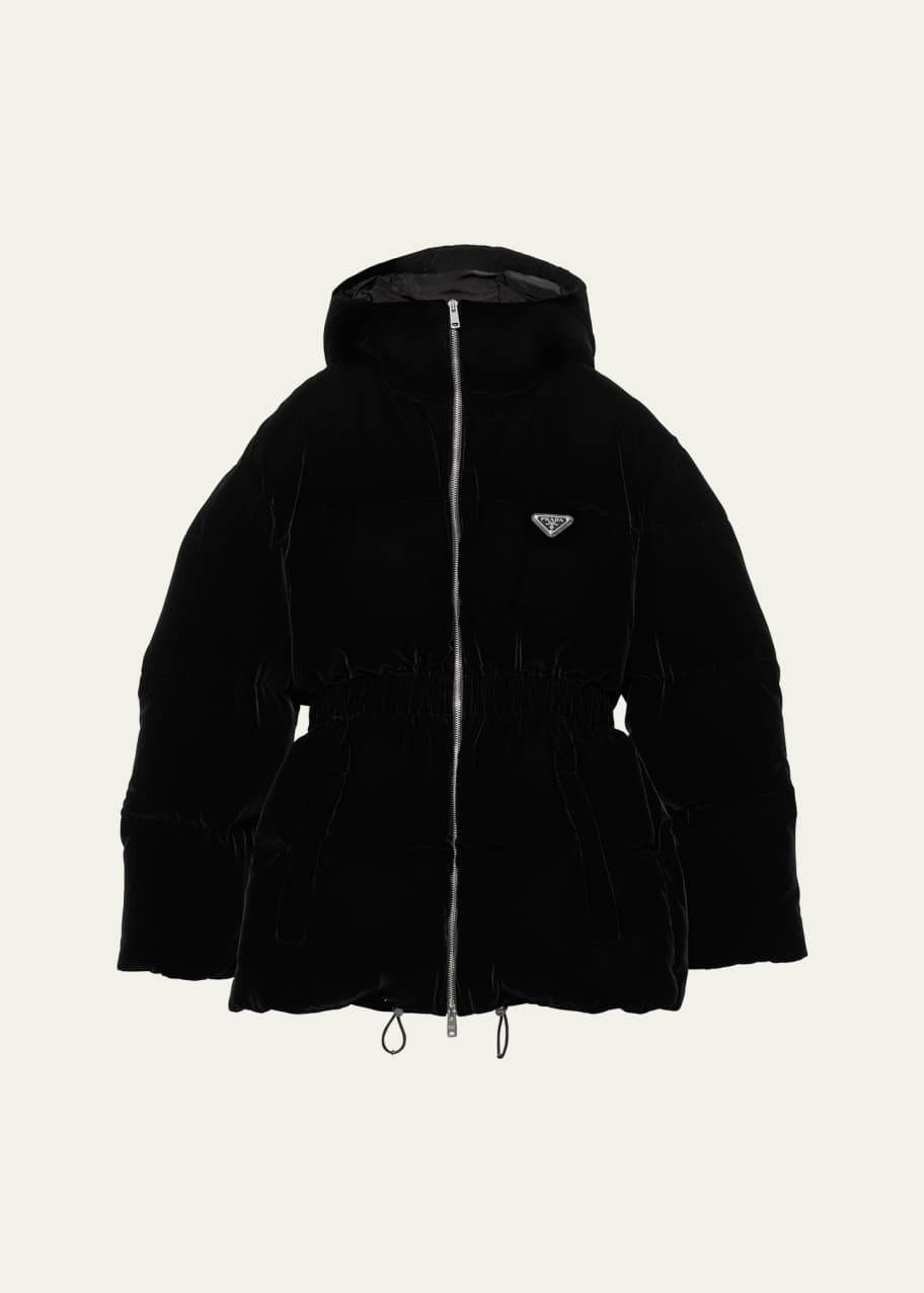 【MORE THAN BLACK】24FW★ LOGO HOOD VELVET JACKET FENDI Reversible logo-patch Hooded Jacket | Blue | FARFETCH
