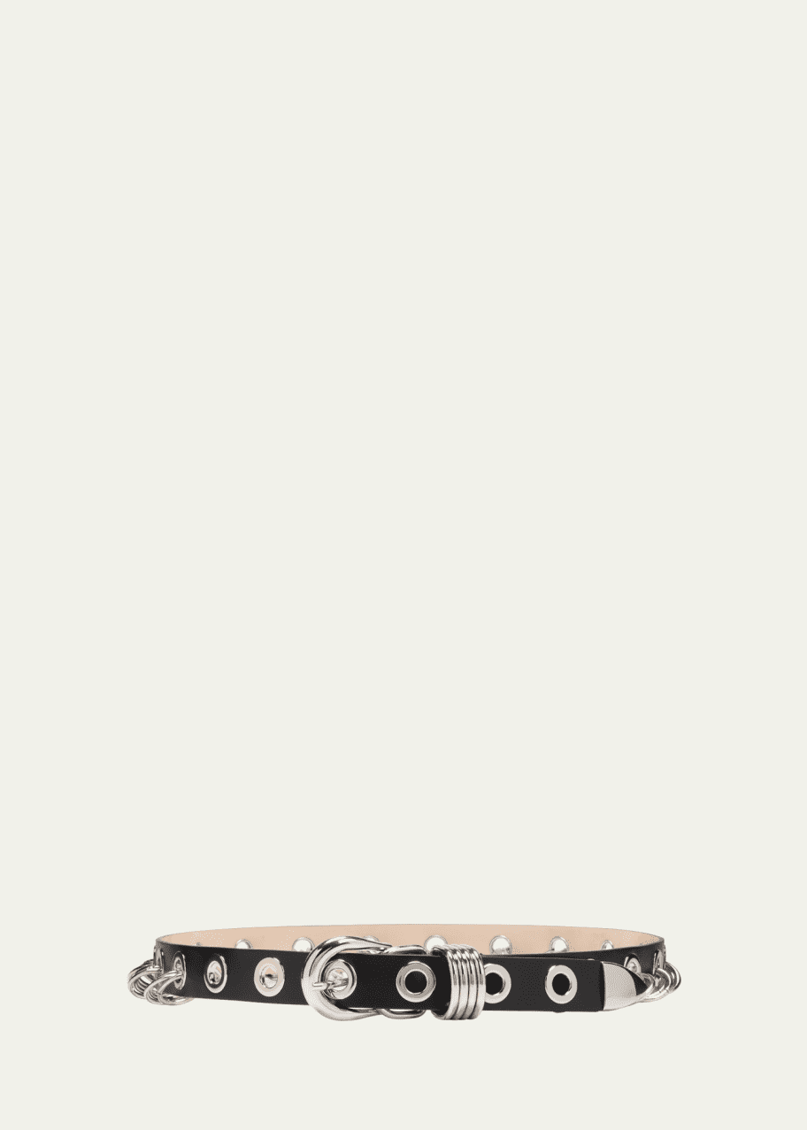 Image 1 of 1: Revenge Grommet Leather Belt