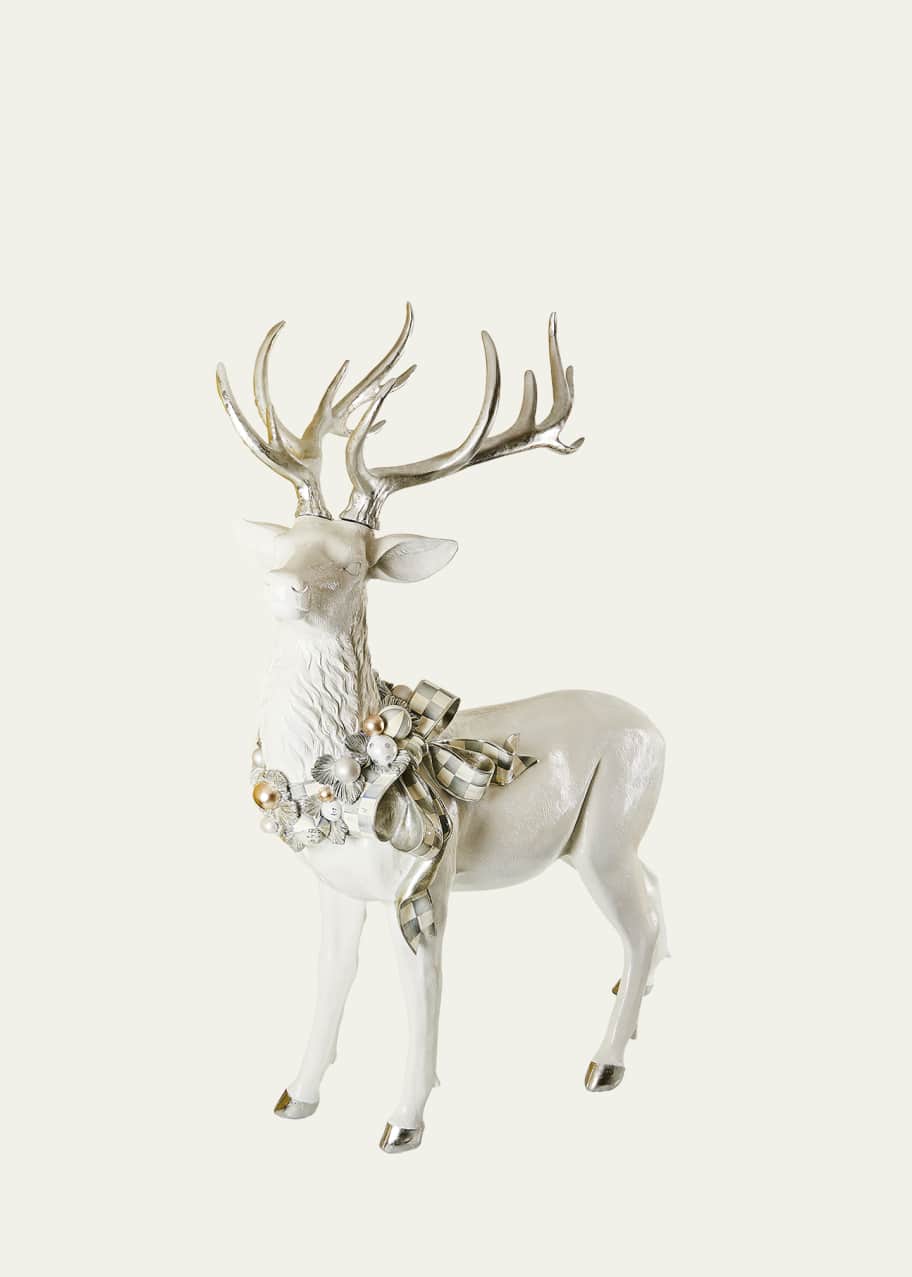 Image 1 of 1: Crystal Palace Standing Trophy White-Tailed Deer Holiday Decor