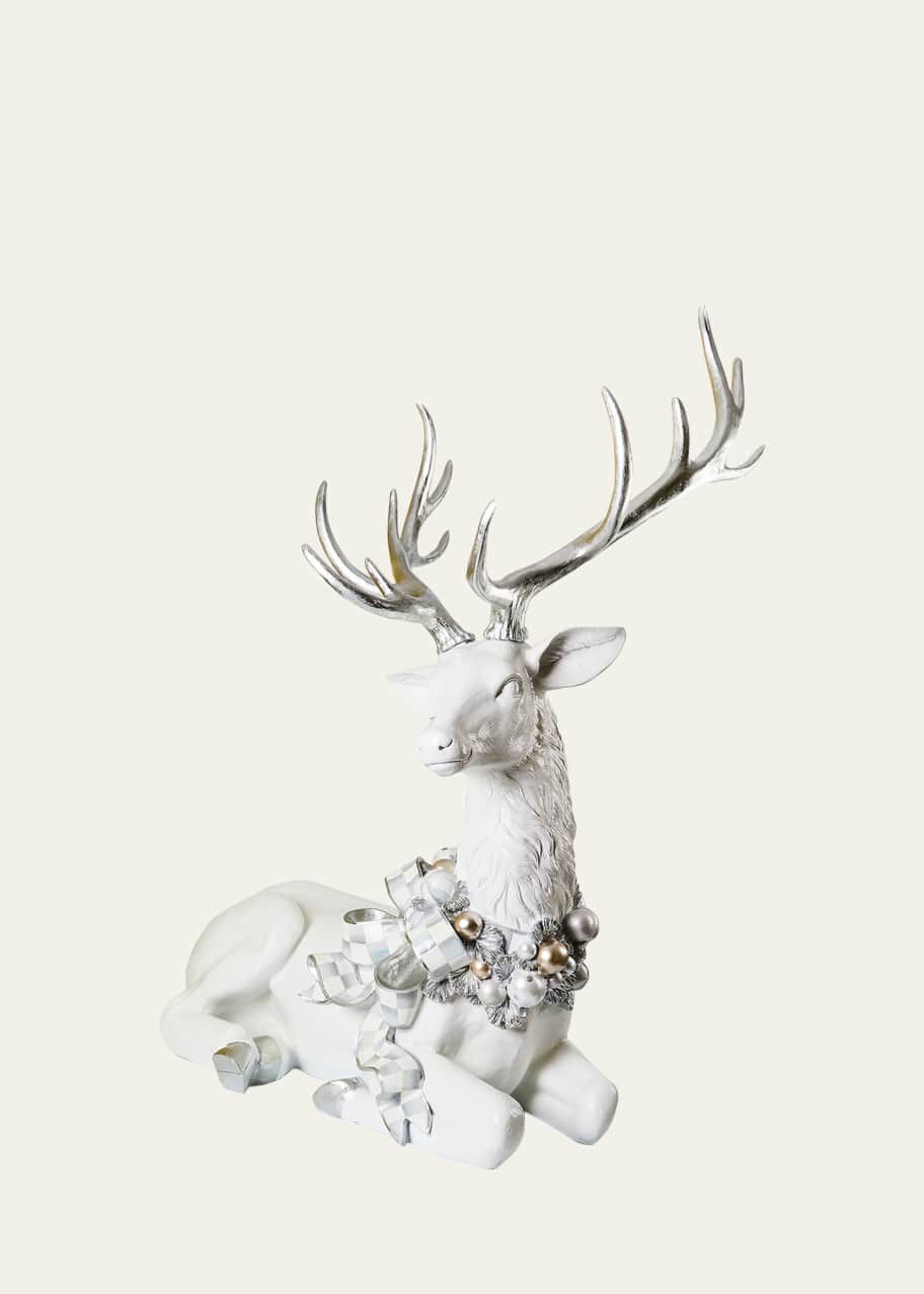Image 1 of 1: Crystal Palace Resting Trophy White-Tailed Deer Holiday Decor