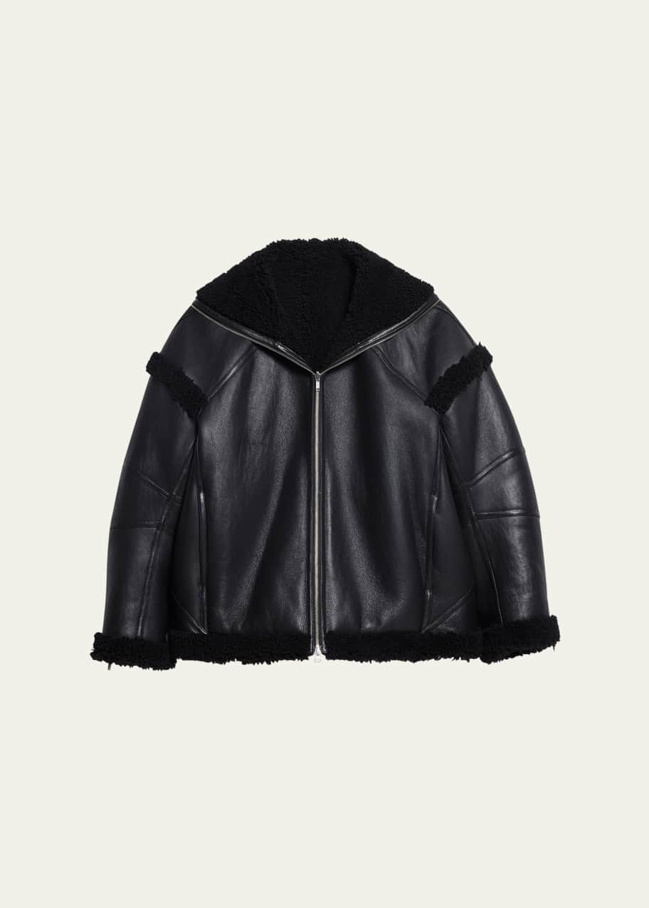 Image 1 of 1: Apex Leather Teddy Jacket