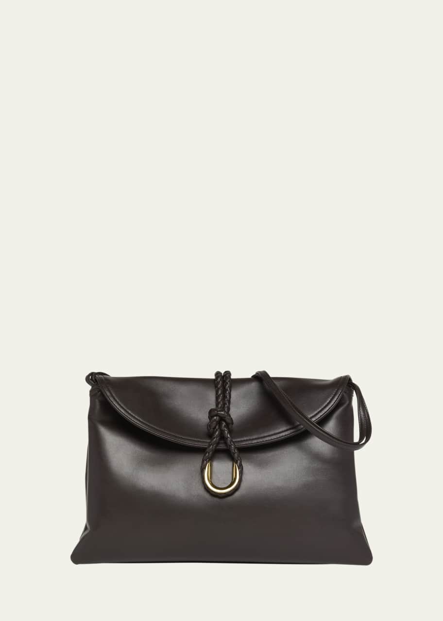 BOTTEGA VENETA 靴べら／封筒2枚セット【2337】MD Bottega Veneta Liberta Medium Flap Leather Crossbody Bag