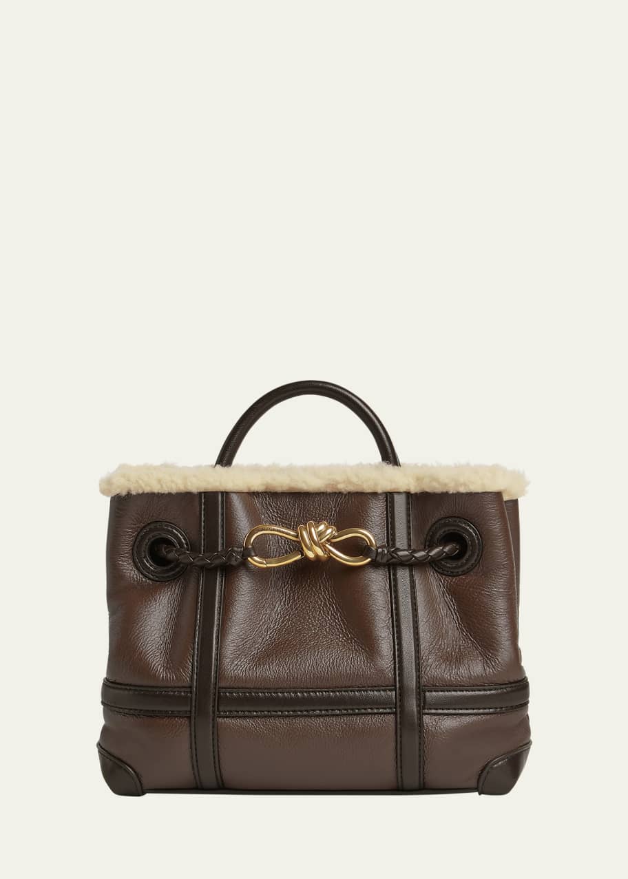 Image 1 of 1: Small Andiamo Aviator Shearling Tote Bag