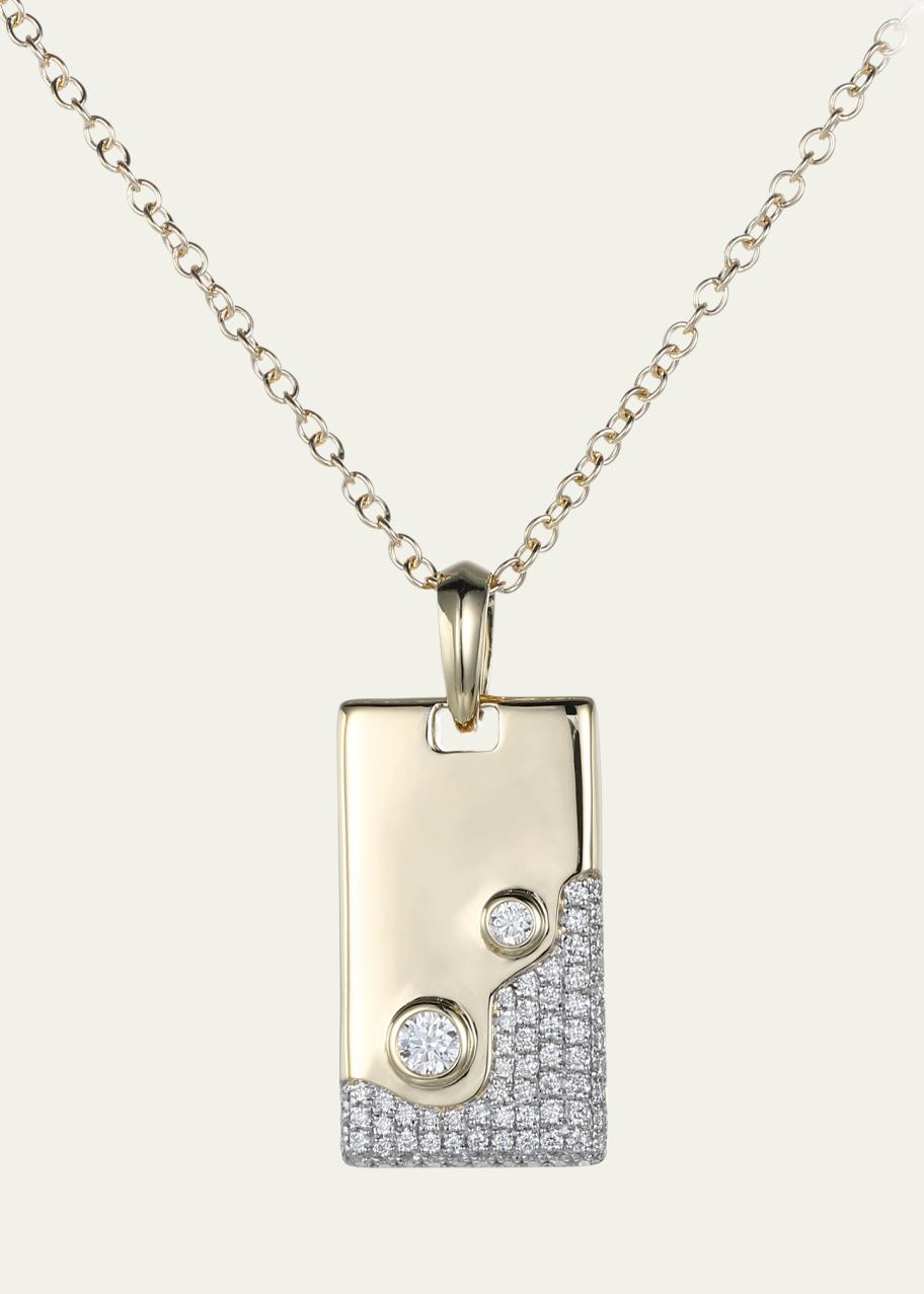 TYPE JEWELRY 14K Yellow Gold Lava Tag Diamond Necklace - Bergdorf Goodman