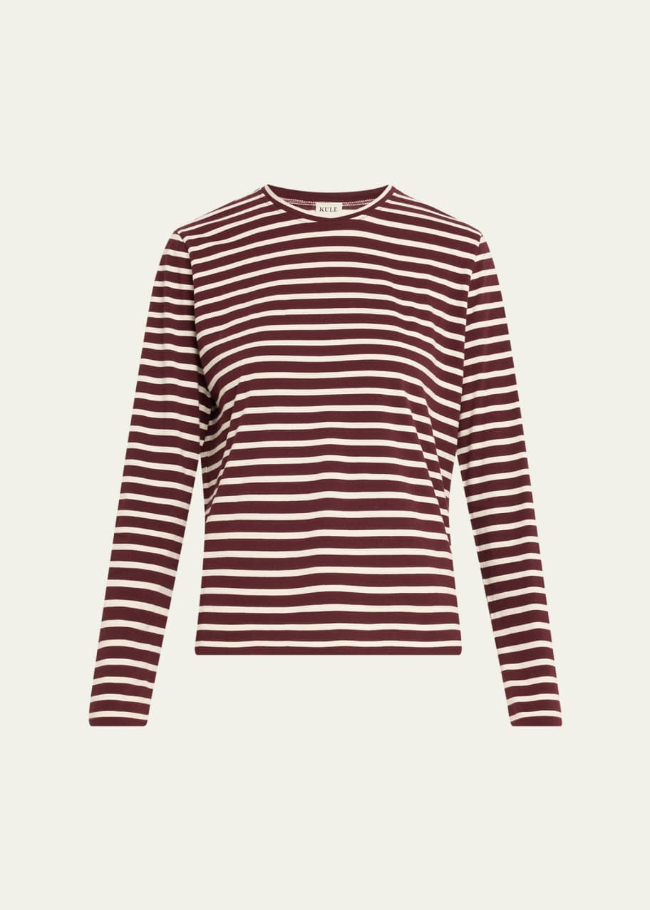 Image 1 of 1: The Modern Striped Long-Sleeve Tee