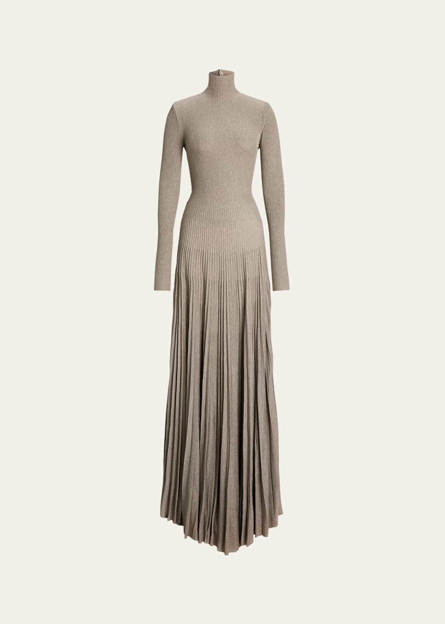 Ralph Lauren Collection Turtleneck Sweater Evening Dress - Bergdorf Goodman