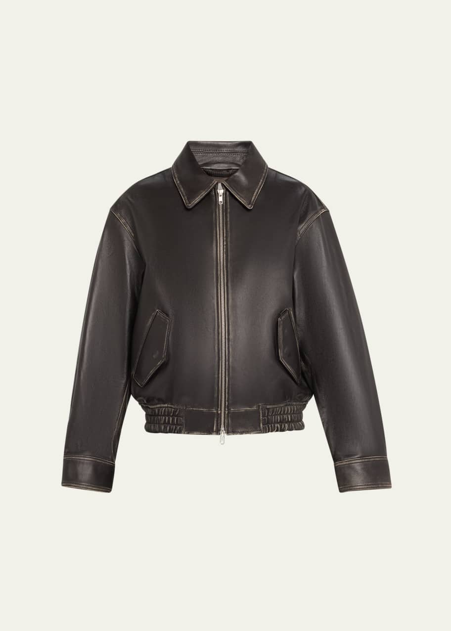 Image 1 of 1: Blouson Leather Jacket