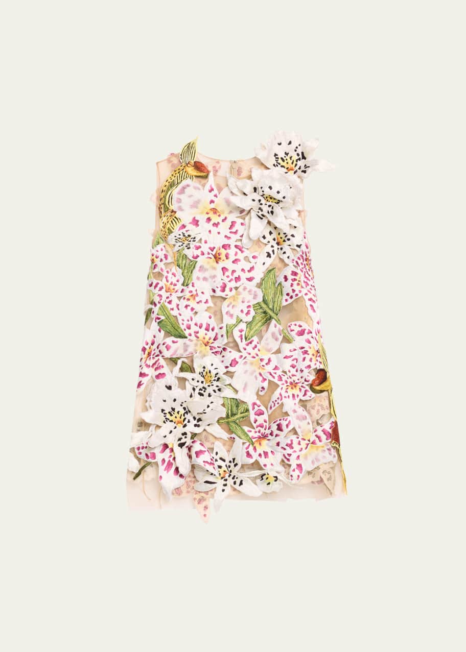 Image 1 of 1: Orchid Threadwork Mini Shift Dress