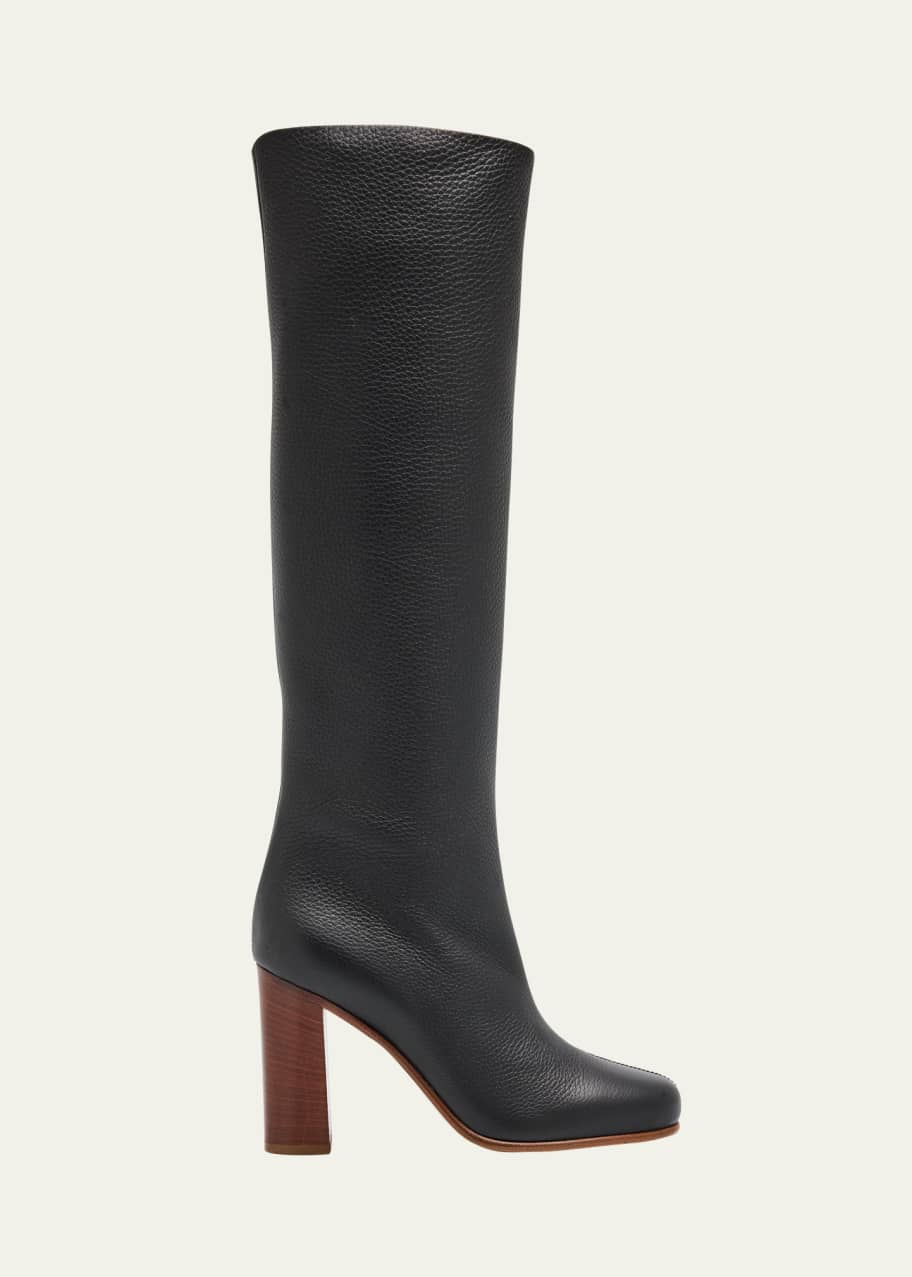 Image 1 of 1: Willow Leather Knee Boots