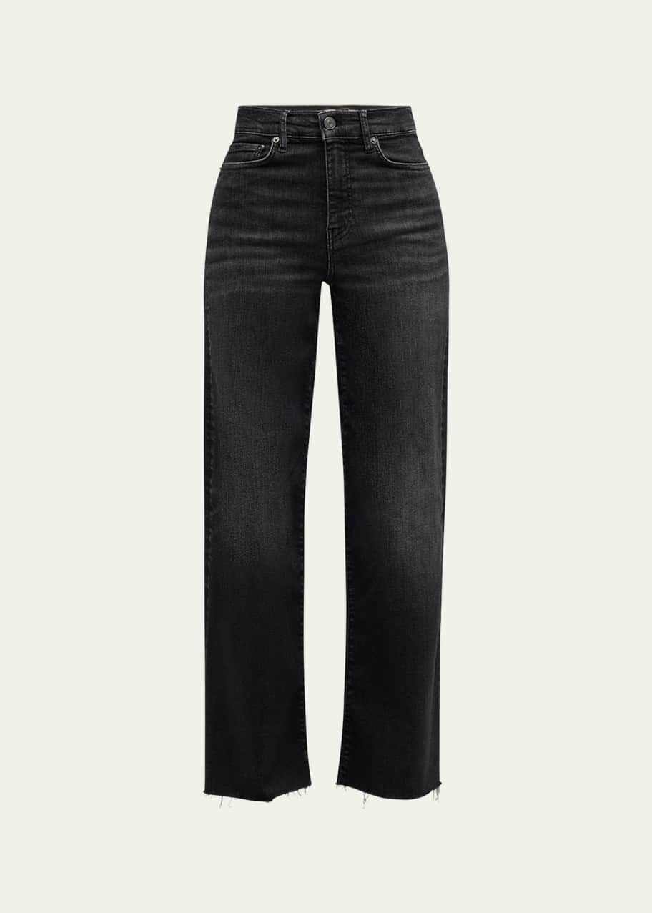 Image 1 of 1: Le Slim Palazzo Raw Fray Jeans