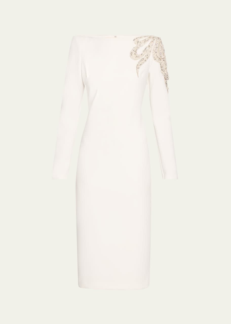 Badgley Mischka Collection Beaded Cutout Bodycon Midi Dress - Bergdorf  Goodman