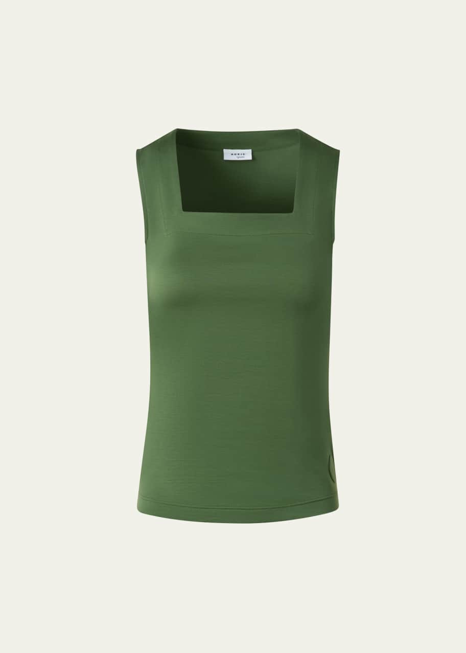Image 1 of 1: Modal Stretch Square-Neck Top