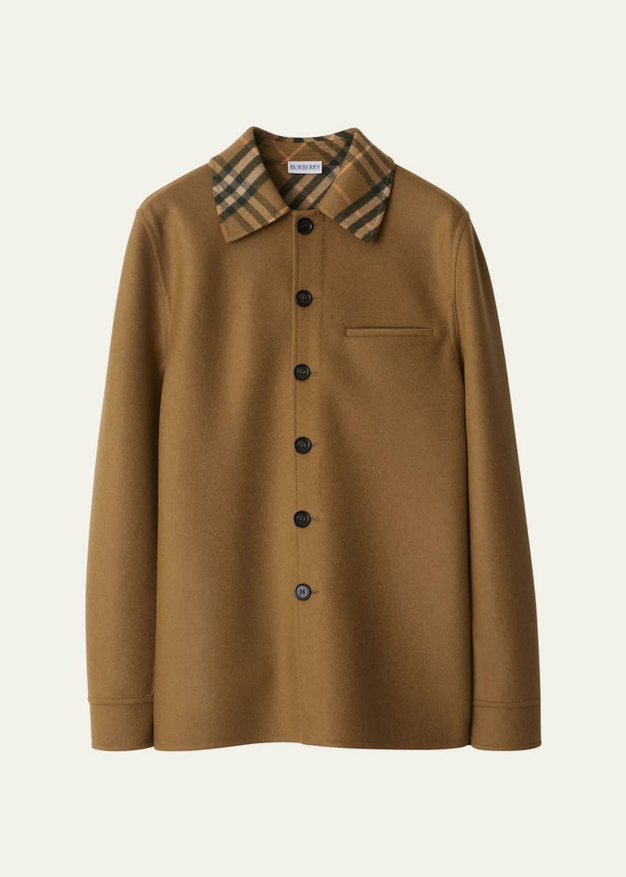 Image 1 of 1: Cie Check Collar Shirt Jacket
