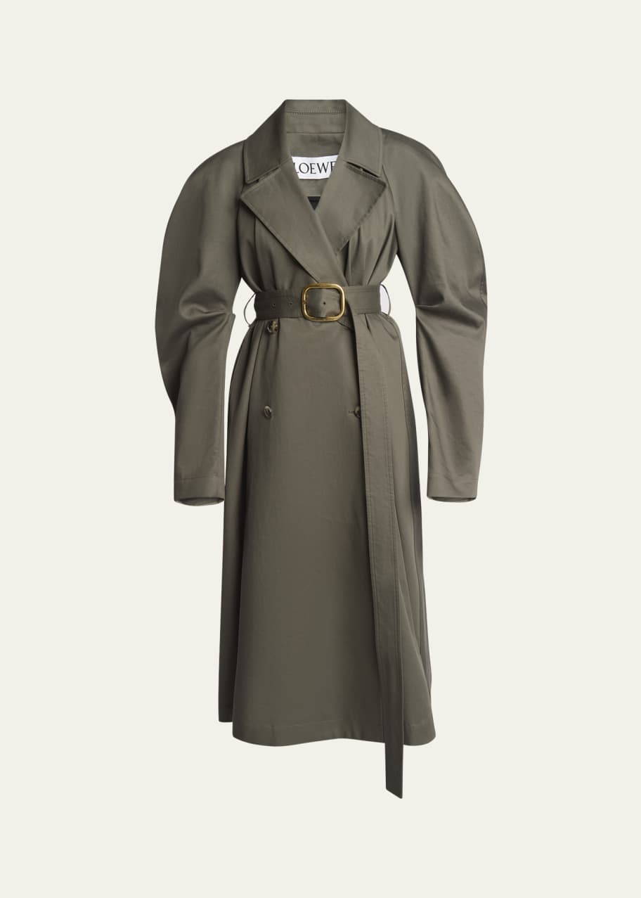 ジャケット・アウター LOEWE 00s Moleskin Trench Coat LOEWE Trench Cotton-Blend Coat | Saks Fifth Avenue