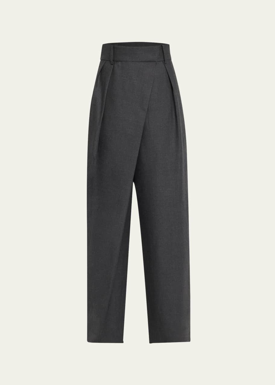 パンツ LOEWE WOOL WRAP TROUSERS Loewe Wool-Blend Wrap Trousers - Bergdorf Goodman