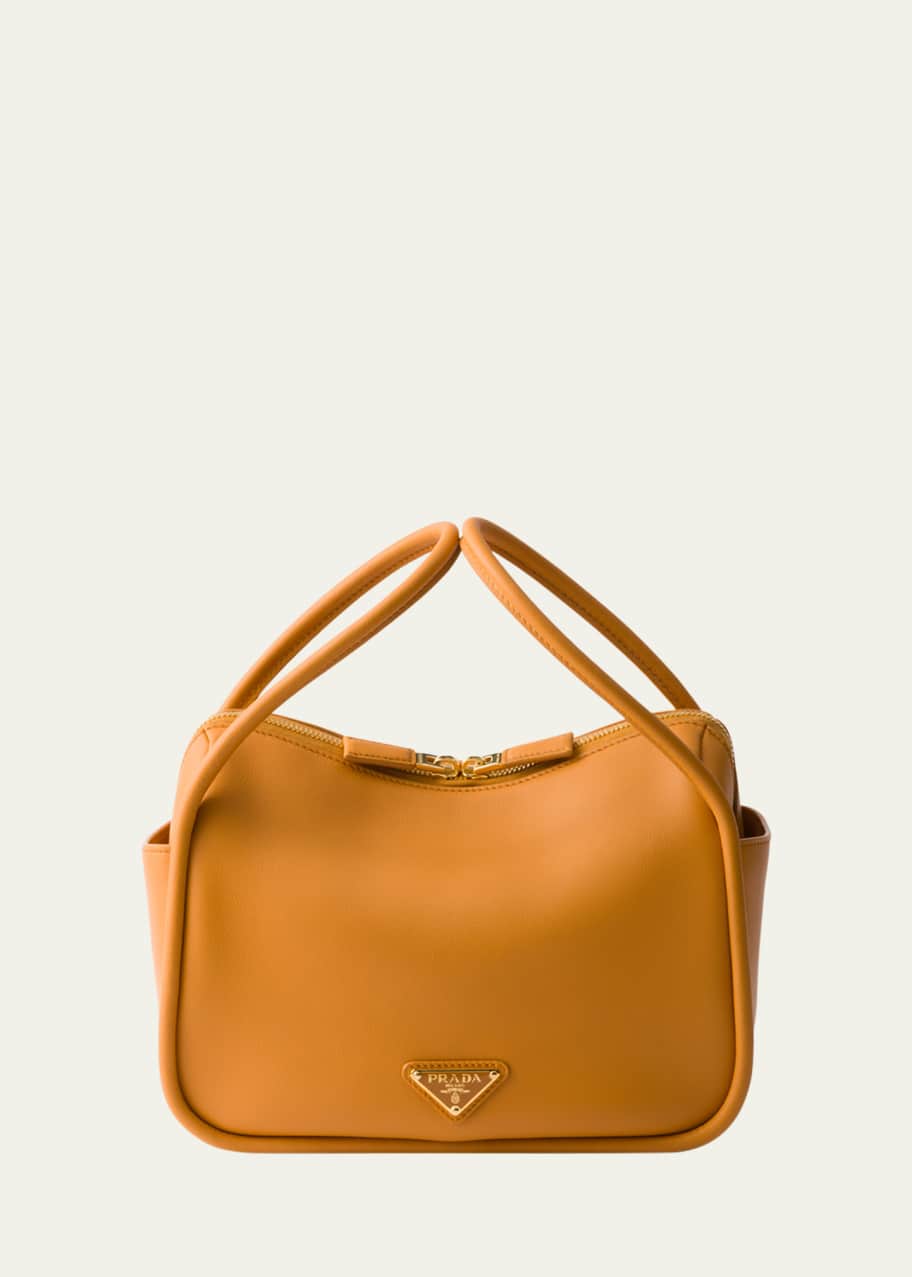 ★PEDRO★Margot Leather Panelled Top Handle Bag/送料込 The Row - Soft Margaux 12 Deep Brown Leather Top Handle Bag