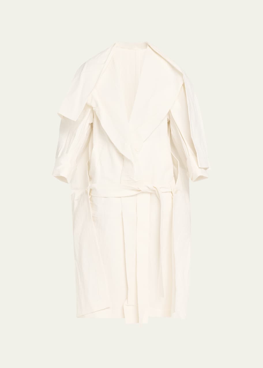 【送料&関税込】Issey Miyake Oversize White Trench Coat Issey Miyake Enclothe Oversized Self-Tie Paper Trench Coat