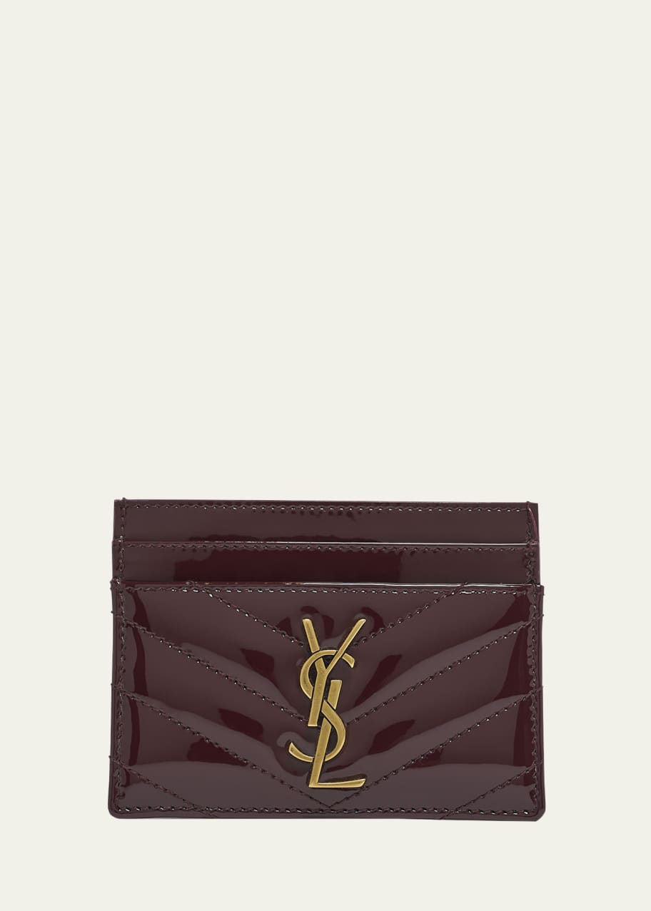 Saint Laurent YSL Card Holder in Quilted Patent Leather Saint Laurent YSL Card Holder in Quilted Patent Leather