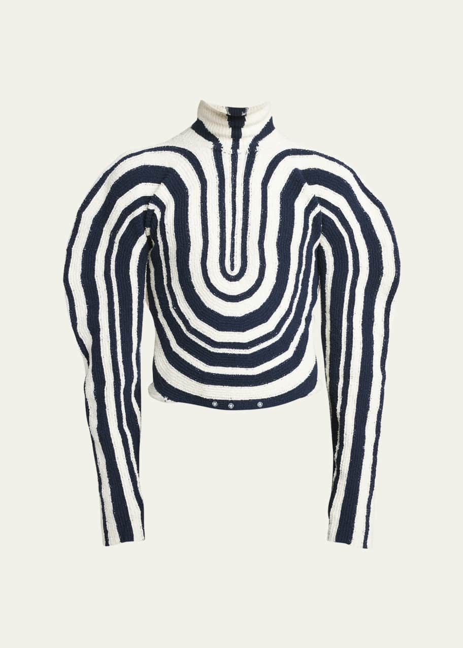 【送料&関税込】Bottega Veneta Turtleneck Cut-out Rib-knit D BOTTEGA VENETA Button-detailed wool turtleneck sweater | NET