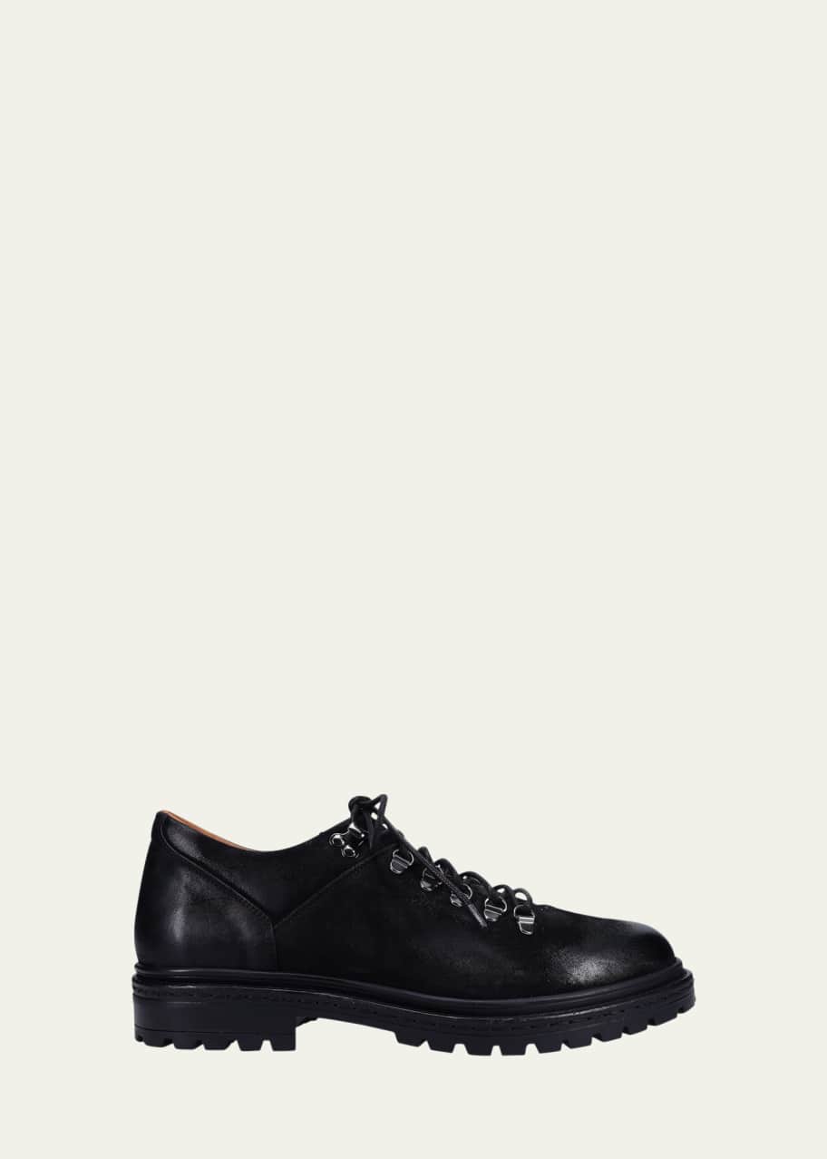 Image 1 of 1: Men's Kelly Distressed Oiled Suede Oxfords