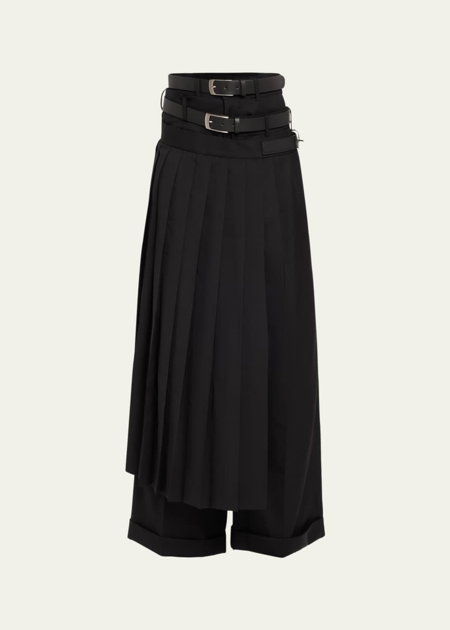 【時間指定不可】 Over Skirt Pleated Watanabe Junya Wool Goodman Bergdorf - Pants 和書