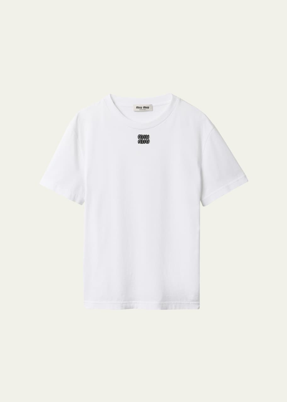Miu Miu Logo Oversized Jersey T-Shirt - Bergdorf Goodman