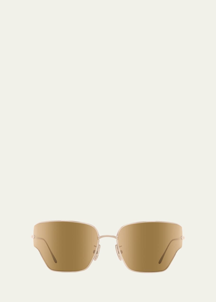 Image 1 of 1: Signature Metal & Nylon Shield Sunglasses