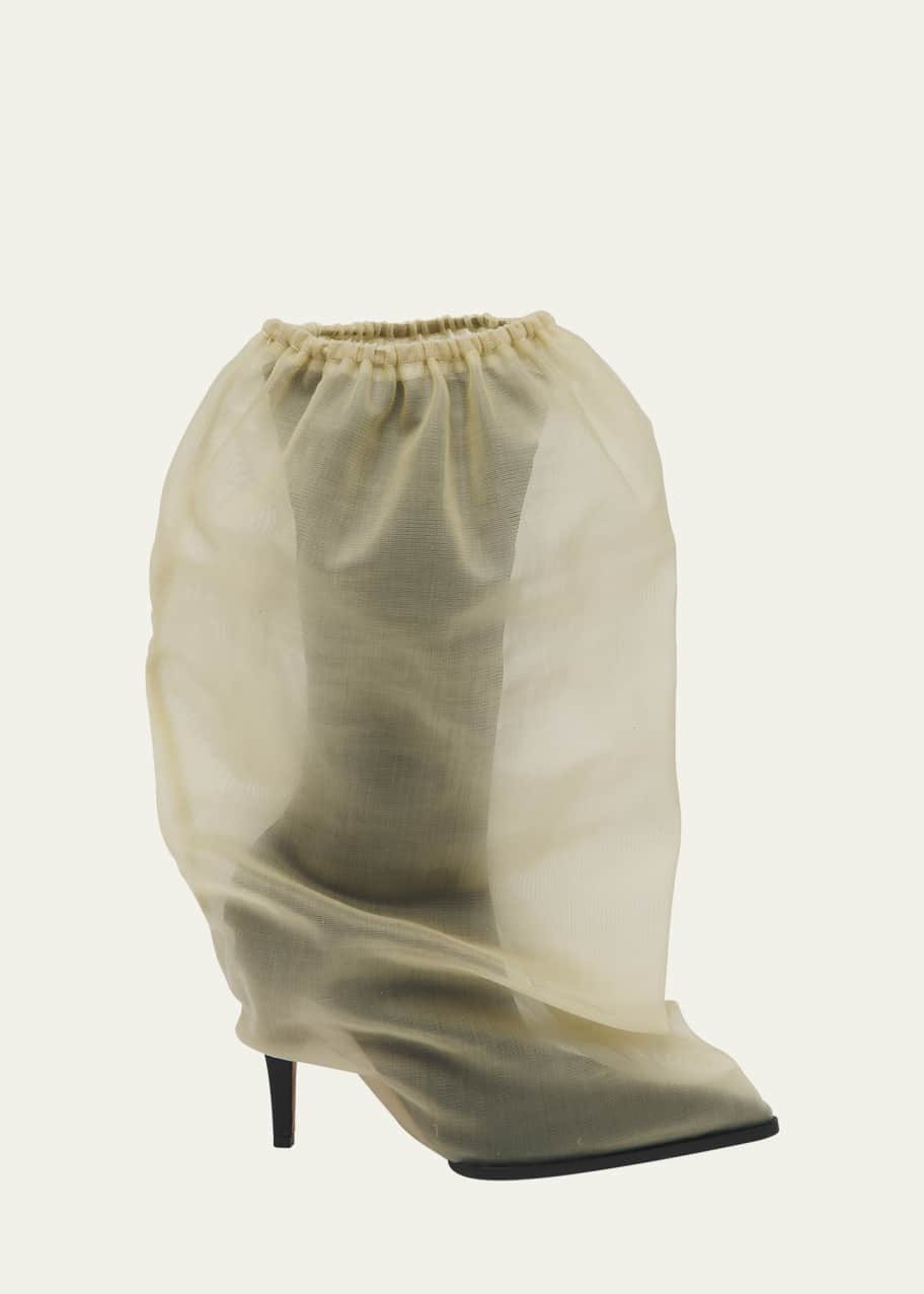 Image 1 of 1: Sheer Bag Stiletto Boots